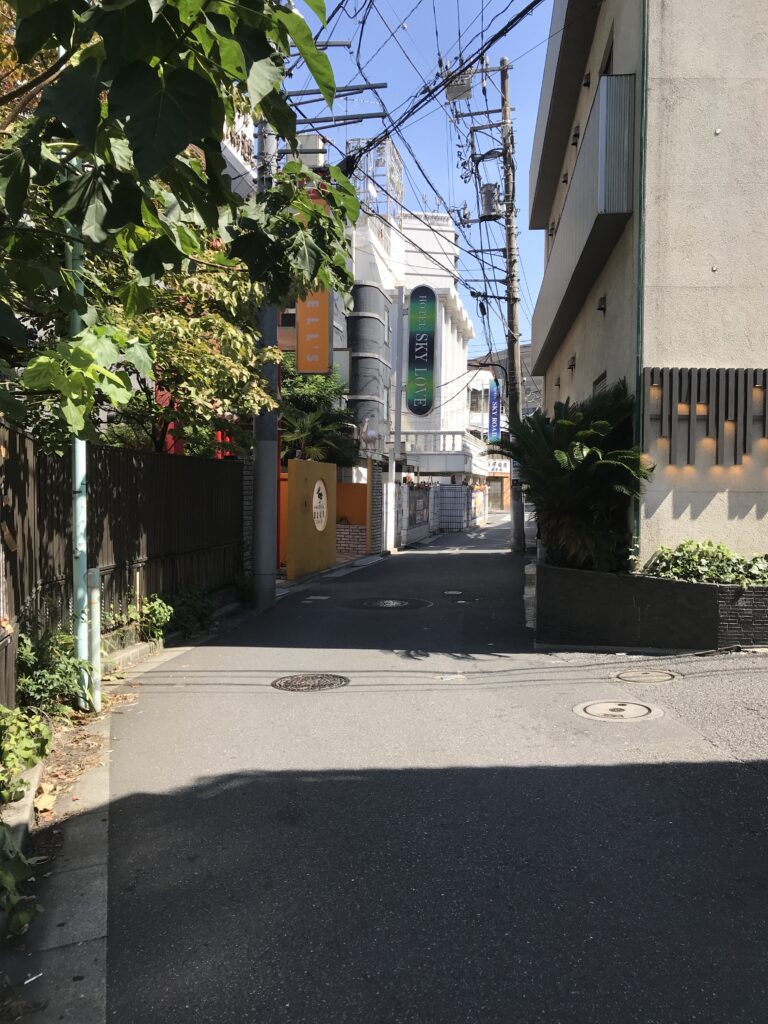 池袋駅北口沿線の昼間のラブホテル街の様子