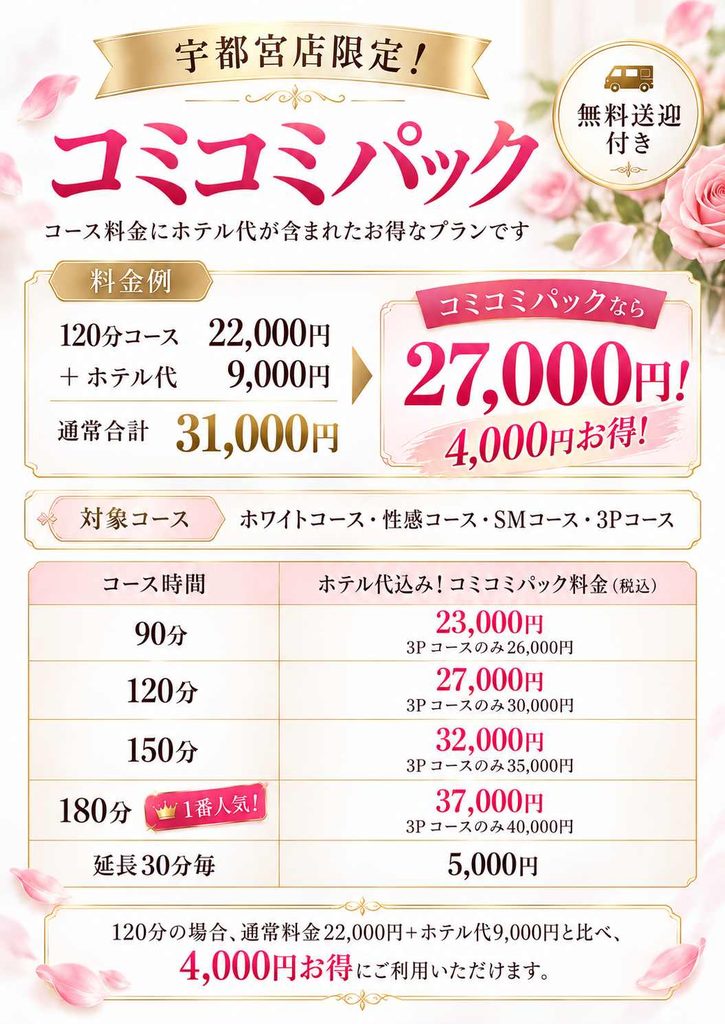 宇都宮限定パックの詳細